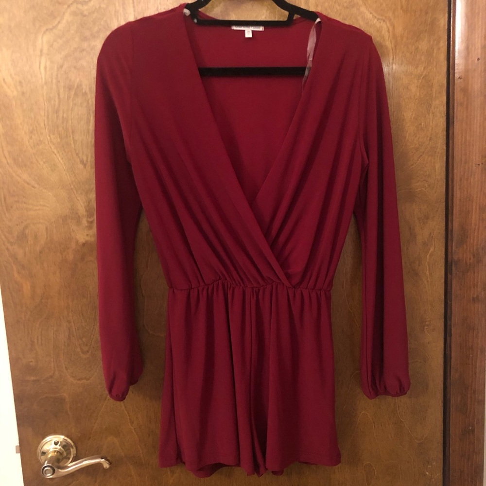 Charlotte Russe Maroon Romper